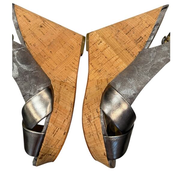 Coach Platform Wedges in Silver Size 8 - Picture 6 of 9